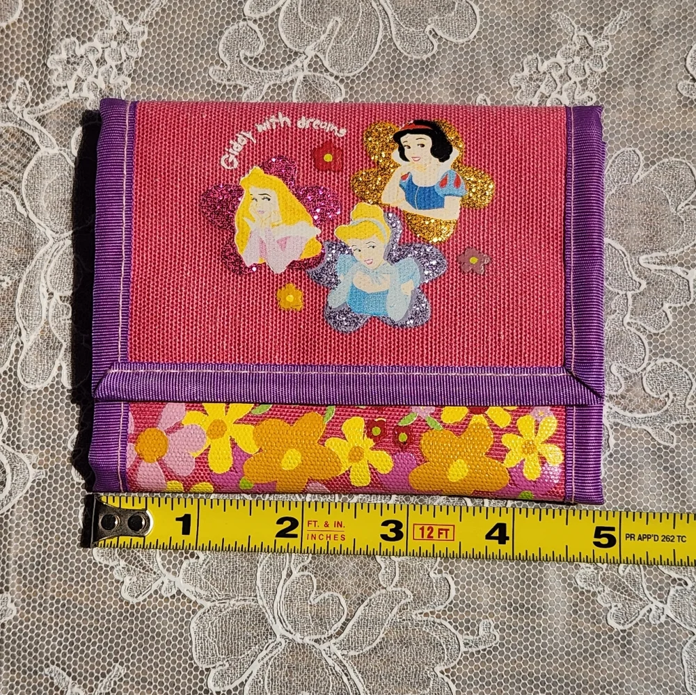 VINTAGE DISNEY PRINCESS Trifold Wallet, Velcro, Canvas
